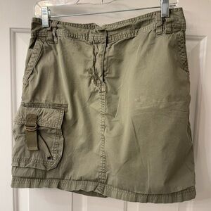 Olive green Cargo Skirt with Pocket